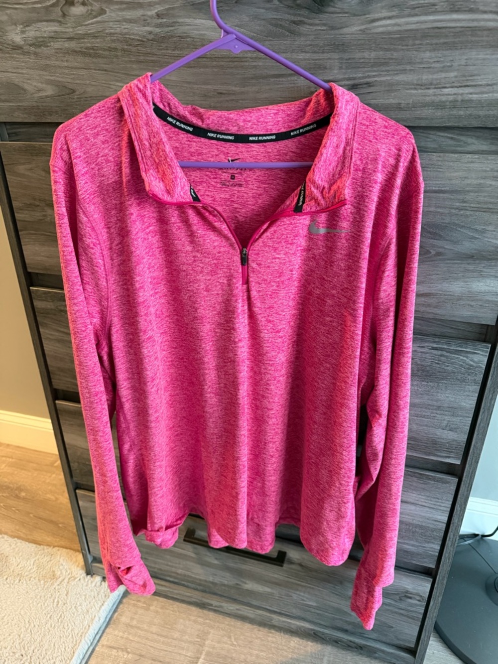 Nike Hot Pink Quarter-Zip Performance Pullover
